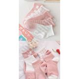 Sockshion Kadın Pembe Desenli Yarım Konç Kolej Çorap Seti - 5 Çift