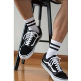 Sockshion Siyah Şerit Desenli Renkli Tasarım Çorap