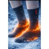 Sockshion Unisex Termal Havlu Pamuklu Soft Lastik Soket Çorap - 3 Çift - 35 - 39 - Siyah