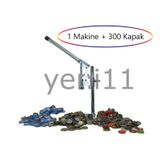 Soda Gazoz Kapağı Kapatma Makinesi + 300 Kapak Şişe Kapatma Aleti