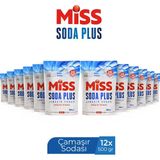 Soda Plus Miss 500 g x 12 Beyazlar ve Renkliler İçin Sabun Kokulu Çamaşır Deterjanı 100 Yıkama