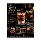 SODELICIOUS COFFEE TEA Ahşap Tutacaklı Cam Latte ve Soğuk Kahve Bardağı 350 ml 2'li Set