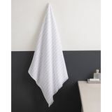 Soderna Pamuklu Banyo Havlusu - Beyaz/gri - Beyaz - Gri - 75 x 150 cm