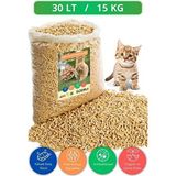 Sodra Kedi Kumu 30 Lt (15 kg) Çam Kokulu Çam Peleti ile Kötü Kokuları Önleyen Topaklanma