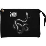 Soen Imperial Siyah Clutch Astarlı Cüzdan / El Çantası - 25x18cm