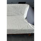 Sofa Cover Pelüş Kaymaz Tabanlı Koltuk Örtüsü 170X215 Cm Bej