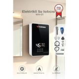 Şofben Elektrikli Su Isıtıcı 7000W Banyo Mutfak Tipi Duvara Monte Su Isıtıcısı Wh01 Siyah