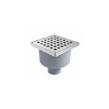 sofdekor 10x10cm Metal Çerçeveli Yer Süzgeci- Düşey Çıkış 50mm