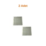sofdekor 2 Adet Paslanmaz Çelik Yer Süzgeci Izgarası Üst Kapak 10x10 Uyumlu