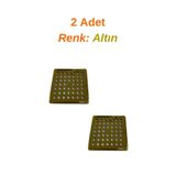 sofdekor 2 Adet Yer Süzgeci Izgarası Altın 10x10 Uyumlu