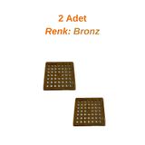 sofdekor 2 Adet Yer Süzgeci Izgarası Bronz 10x10 Uyumlu