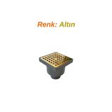 sofdekor Altın Yer Süzgeci 10x10 cm Düşey Çıkış 50mm