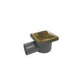 sofdekor Altın Yer Süzgeci 10x10 cmYatay Çıkış 50mm