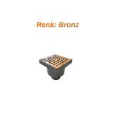 sofdekor Bronz Yer Süzgeci 10x10 cm Düşey Çıkış 50mm