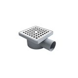 sofdekor Krom Yer Süzgeci 10x10 cm Yatay Çıkış 50mm