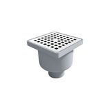 sofdekor Krom Yer Süzgeci 10x10 - Düşey Çıkış 50mm