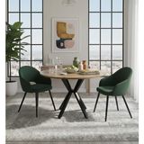 Sofex Mutfak Cafe Balkon Bahçe Restoran Yemek Masası 70X70 Metal Ayak 1.kalite - Siyah - Çam - 70 X 70