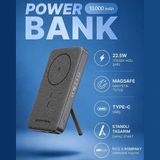 Soffany Ehz-60 22.5W Hızlı Şarj Pd Magsafe Powerbank 10000 Mah Slim Hızlı Taşınabilir - Siyah