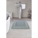 Soffy Doğal Pamuklu Gri & Gri Ayak Paspası Ayak Havlusu 50X70 Cm Banyo Paspası