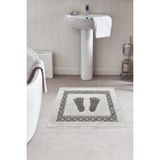 Soffy Doğal Pamuklu Kahve & Krem Ayak Paspası Ayak Havlusu 50X70 Cm Banyo Paspası