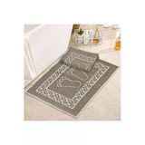 Soffy Kahve & Kahve 2 Adet 50X70 Cm Banyo Paspası %100 Doğal Pamuk Ayak Paspası Ayak Havlusu