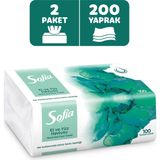 Sofia 100'lü El ve Yüz Havlusu 2 Paket Yumuşak Doku ile Mükemmel Kurulama Sağlar