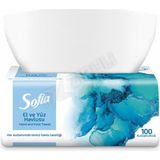Sofia 100'lü El Yüz Havlusu Dayanıklı Kağıt ile Ultra Emici Temizlik Ürünü