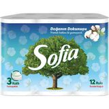 Sofia 12'li Pamuk Katkılı Tuvalet Kağıdı