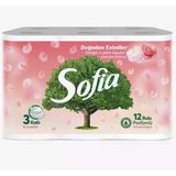 Sofia 3 Katlı 12 Rulo Parfümlü Tuvalet Kağıdı Şakayık Ve Gülün Duyuları Şımartan Kokusu