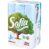 Sofia Mutfak Kağıt Havlu 12'li Rulo 1 Paket Kokusuz ve Paraben İçermeyen Yüksek Emicilik