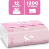 Sofia skin Love Pudra Kokulu Mendil 100'LÜ x 12 Paket