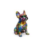 Sofiart Pop Art Çiçek Desenli Köpek Biblo
