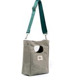 Sofist İstanbul Su Yeşili Mineur Waxed Canvas Tote Bag Ayarlanabilir Askılı Mumlu Kanvas Kadın El ve Omuz Çantası