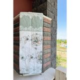 Sofline Çift Kişilik Çok Amaçlı Pike, Yazlık Pike, Desenli Pike, Yatak Örtüsü 195x220cm Turuncu - Yeşil