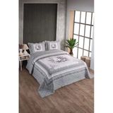 Sofline Çift Kişilik Kapitone Yatak Örtüsü, Klasik Desenli Model - Beste Gri (250 X 260Cm)