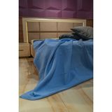 Sofline Premium %100 Pamuk Çift Kişilik Yazlık Pike, Yatak Örtüsü,terletmez Kumaş(MAVİ RENK) (240X200CM) - Pudra