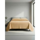Sofline Premium %100 Pamuk Çift Kişilik Yazlık Pike, Yatak Örtüsü,terletmez Kumaş(PUDRA RENK) (240X200CM) - Açık Sarı