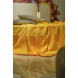 Sofline Premium%100 Pamuk Çift Kişilik Yazlık Pike, Yatak Örtüsü, Terletmez Kumaş(SARI RENK)(240X200CM)