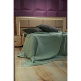 Sofline Premium%100 Pamuk Tek Kişilik Yazlık Pike, Yatak Örtüsü, Terletmez Kumaş(NİL YEŞİLİ)(160X240CM)