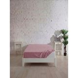 Sofline Tek Kişilik Pamuklu Lastikli Çarşaf, Ranforce Tek Kişilik Fitted ÇARŞAF(100X200+20 Cm) - Açık Pembe - 100 x 200 cm