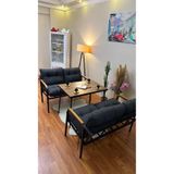 Sofmina Ahşap Detaylı Balkon Takımı 2+2 Kişilik * Modern Çay ve Kahve Köşesi Oturma Grubu Masa 60X90