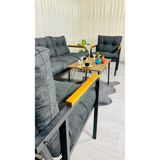Sofmina Begonvil Balkon, Bahçe - Metal Kanepe Koltuk Takımı 3+1+1 + Sehpa Antrasit