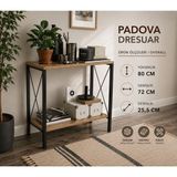 Sofmina Padova 2 Raflı Metal Ahşap Dresuar.