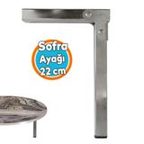Sofra Ayağı 22 Cm Metal Katlanır Siyah Taban Yer Sofrası Sini Altı Mobilya Ayak Sehpa Masa