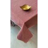 Sofra Bezi & Piknik Örtüsü Dantel Detaylı 170 x 170 cm (Bordo (Krem Dantel))