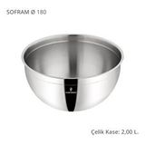 Sofram 18 Cm Çelik Kase 2 Litre Gri