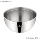 Sofram 22 cm Çelik Kase - 3,50 lt