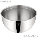 Sofram 32 Cm Çelik Kase 10,6 Lt