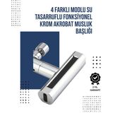SOFRİVA 4 Modlu Musluk Başlığı | Şelale Yağmur Sprey Köpük Akışı | Yüksek Basın - RFIOVS8231-1