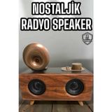 SOFRİVA Bluetooth Hoparlör Ahşap Klasik Retro Gramofon Bluetooth Müzik Kutusu - RFIOVS9272-9625